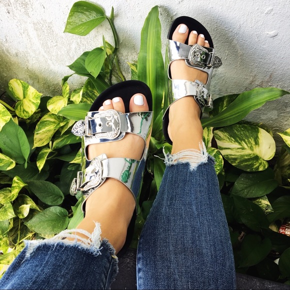 Silver western buckle slide - Picture 1 of 8